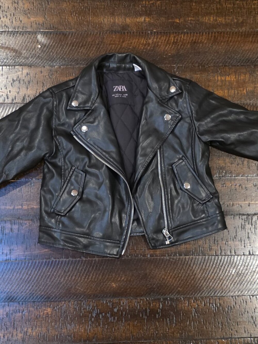 Zara Toddler Leather Biker Jacket